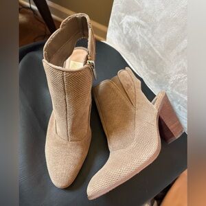 Dolce Vita Perforated Suede Slingback Booties